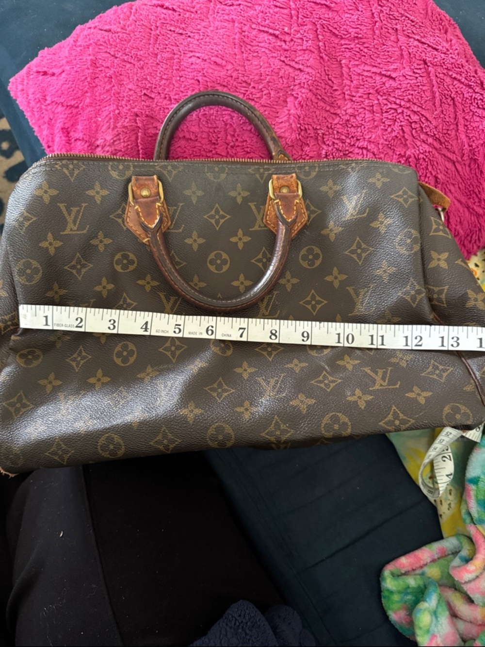 Louis Vuitton Monogram Canvas Satchel in Brown and Gold Hardware- Speedy - Picture 13 of 13